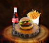 Cheeseburger (100 gr.) Menü
