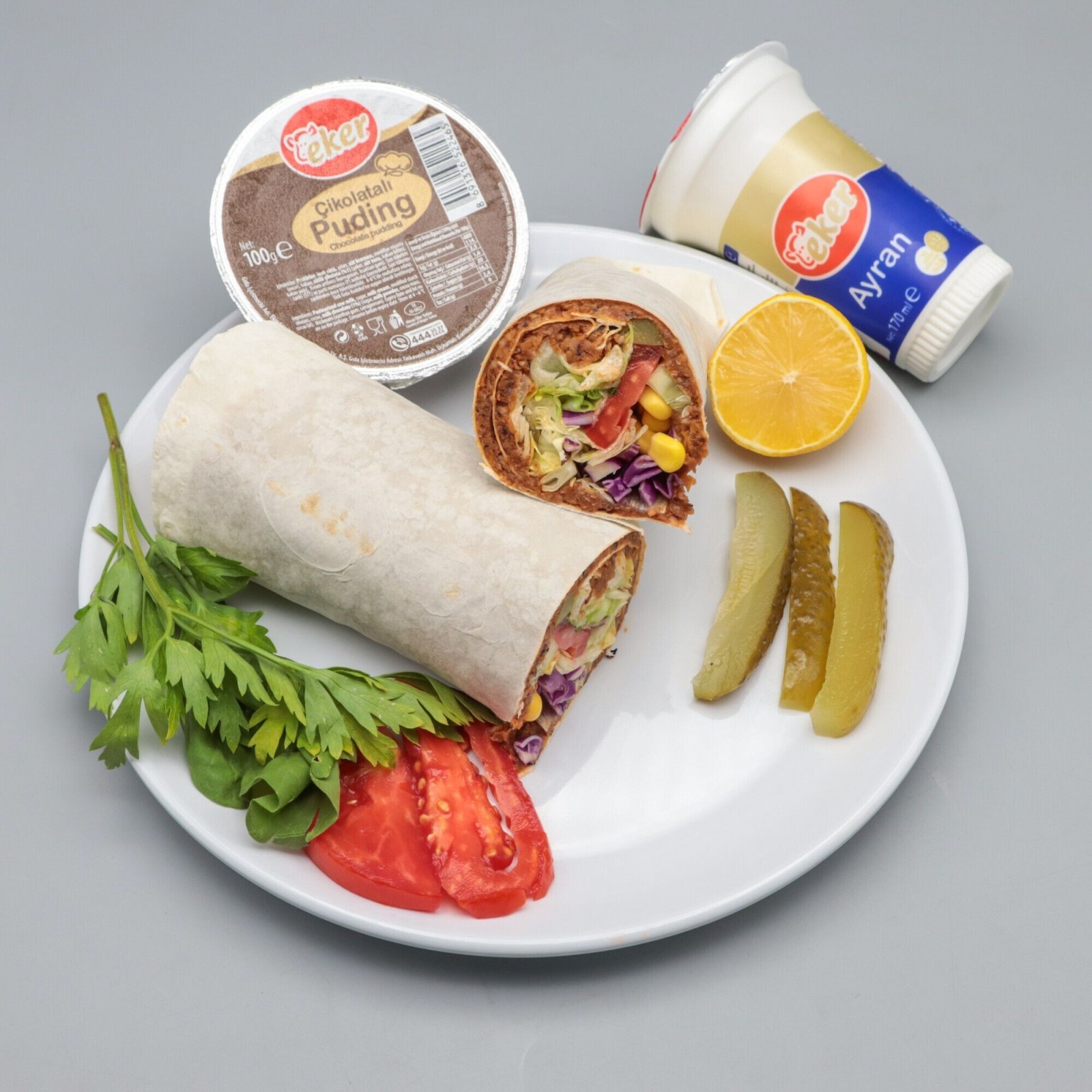 Çiğköfte Ayran Tatlı Menü