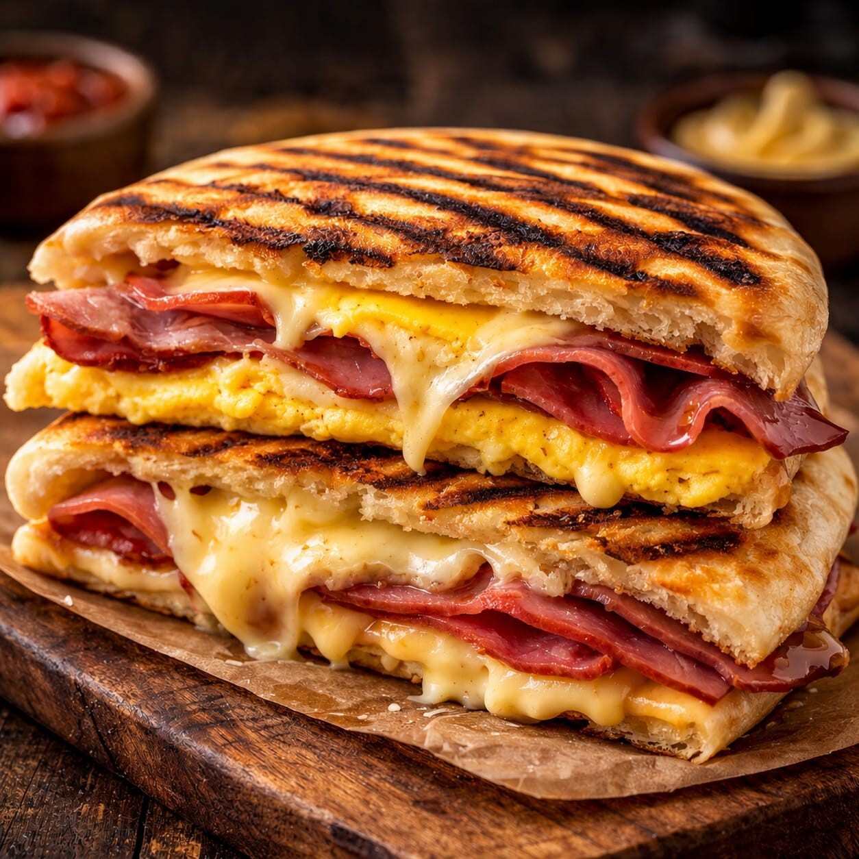 Yumurtalı Dana Jambonlu Tost