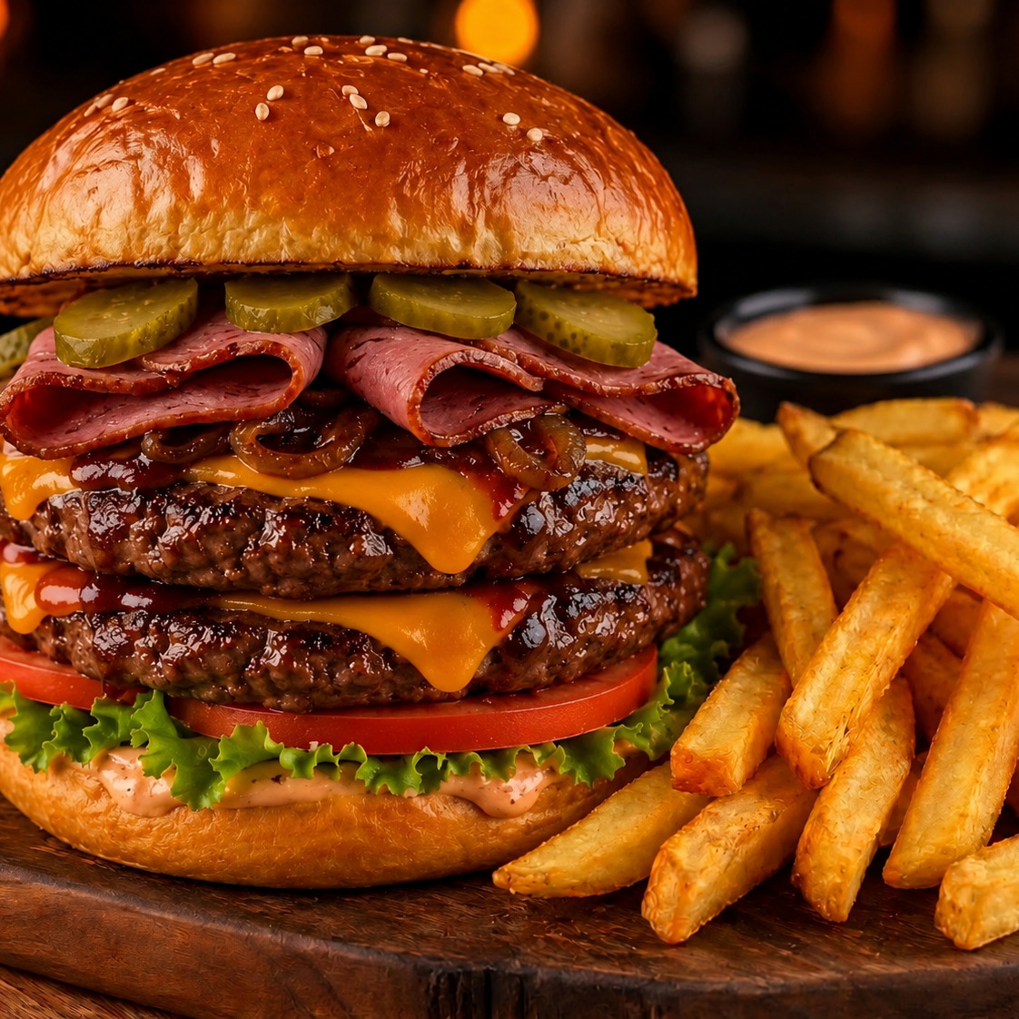 Prof Deluxe Double Burger