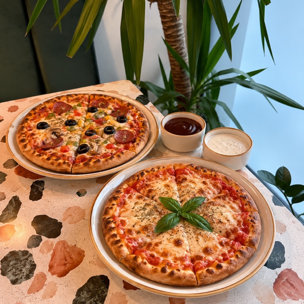 Margarita Pizza + Karışık Pizza