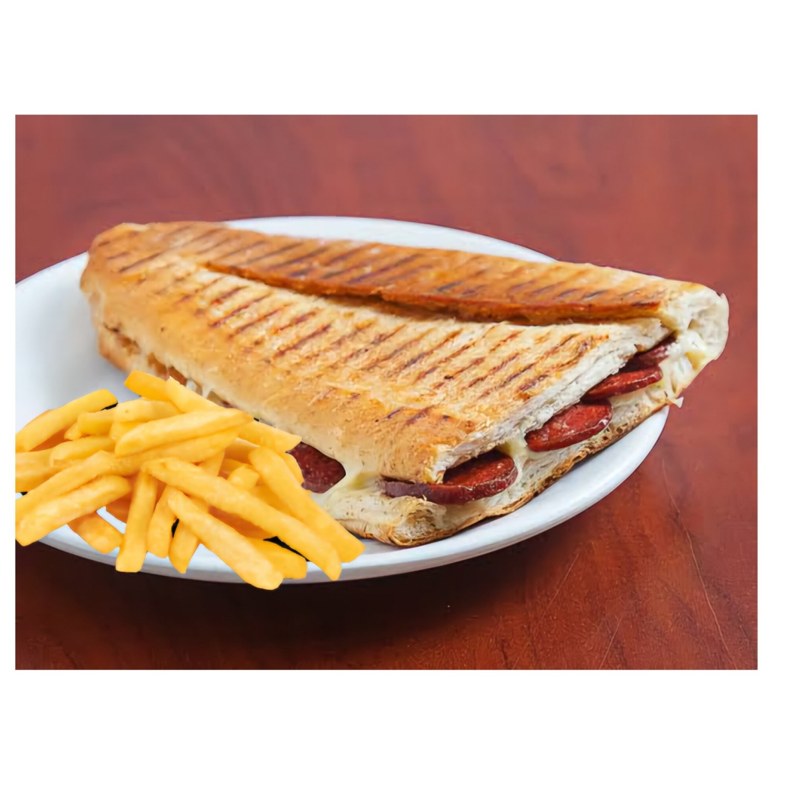 Yarım Sucuklu Kaşarlı Tost