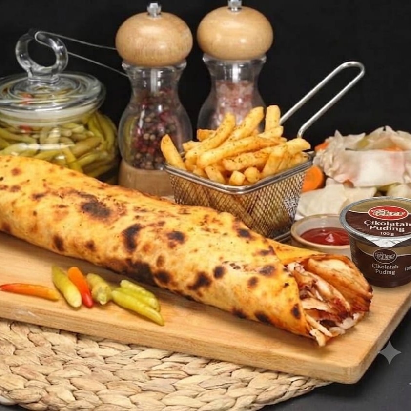 Xlarge Şavurma Ketçaplı Mayonezli Tavuk Döner Dürüm 150 Gram Menü