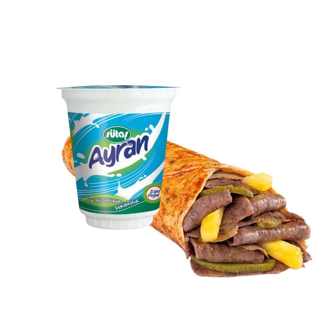 Ekonomik Et Döner Dürüm Menü (XL)