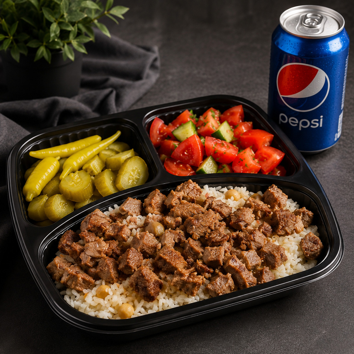 Kavurma Pilav-Pepsi 330ml.