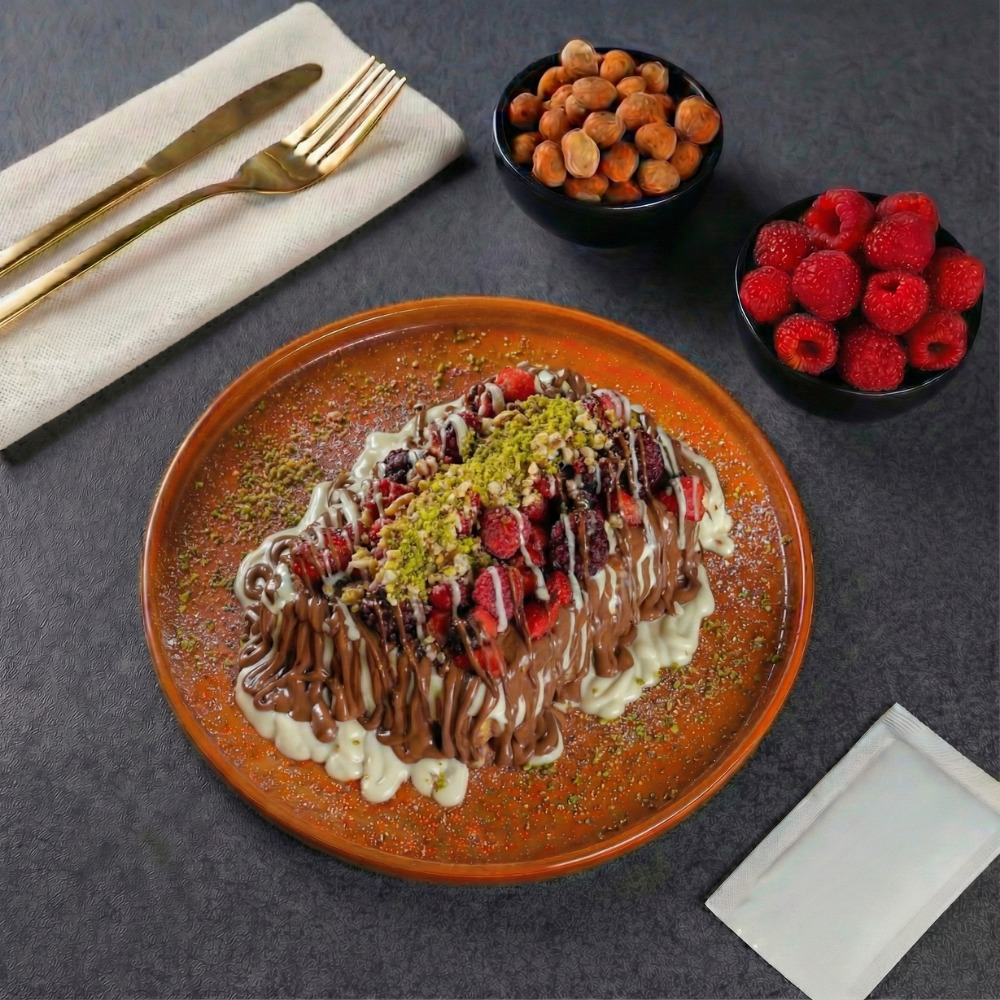 Dessert Red Waffle (Büyük hamur)