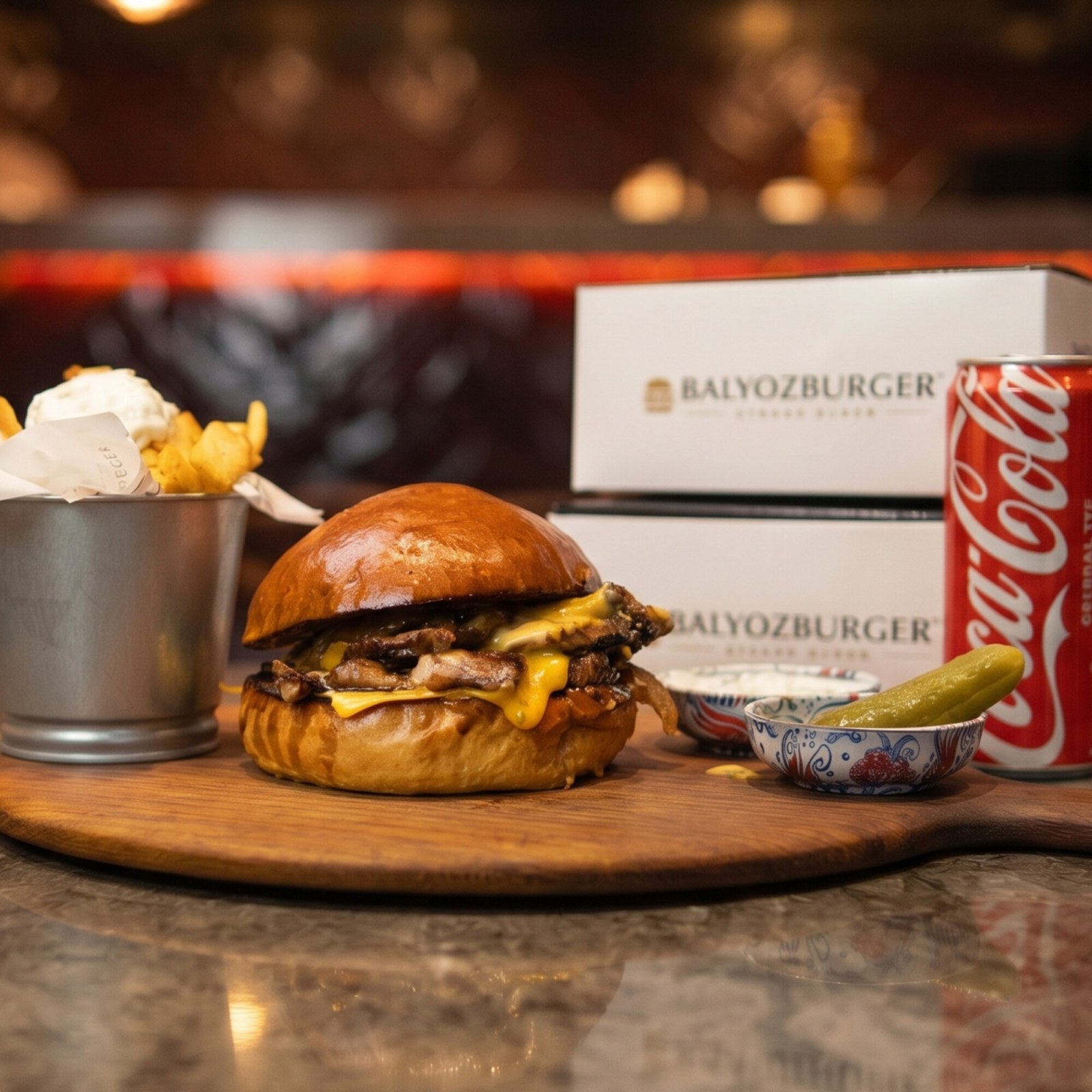 Rib Eye Burger Menü