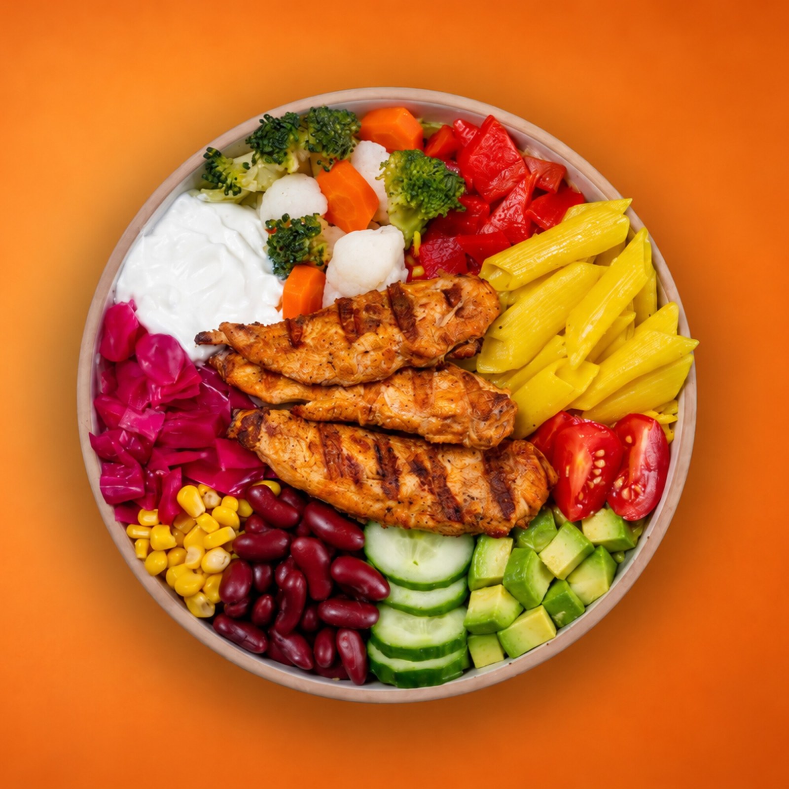 Tavuklu Makarnalı Bowl