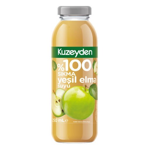 Kuzeyden %100 Sıkma Yeşil Elma Suyu 250 Ml