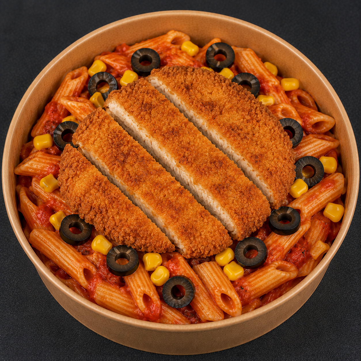 Domates Soslu Schnitzel Penne Makarna