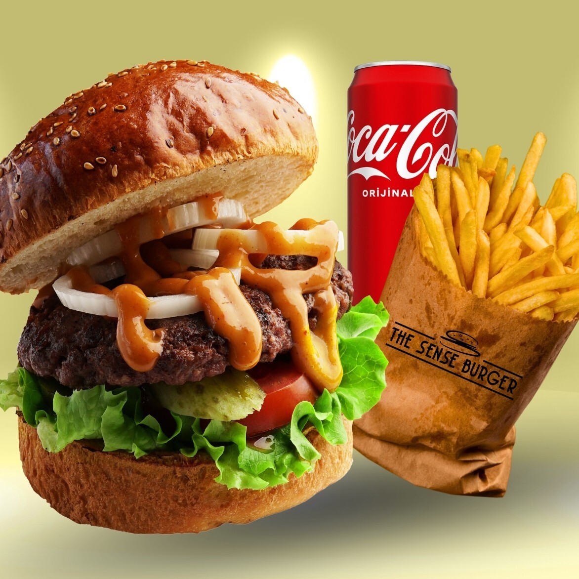 Seçeceğiniz Burger + İçecek 330 ml + Patates Kızartması