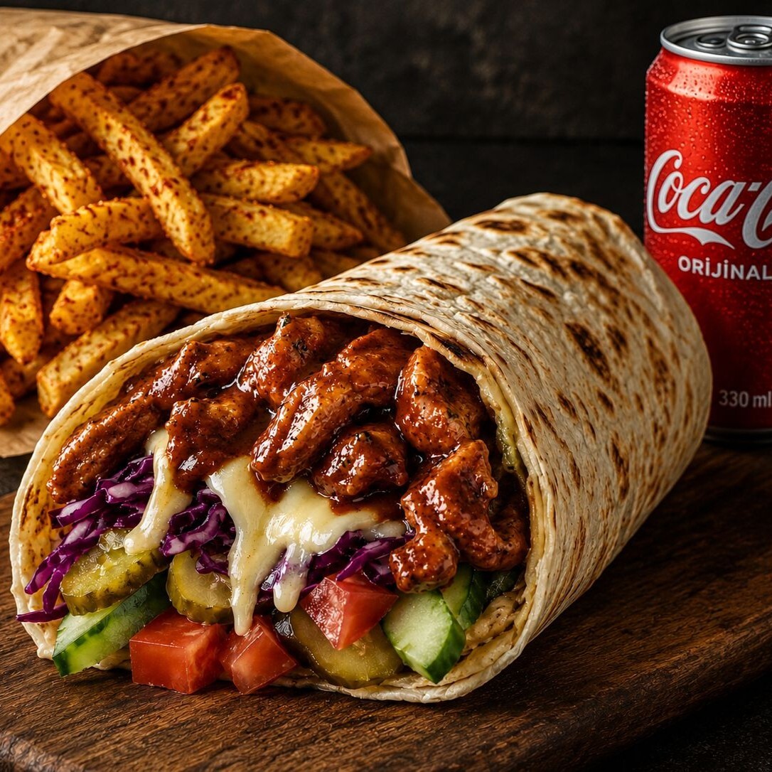 BARBEKÜ SOSLU TAVUK ROLL MENÜ