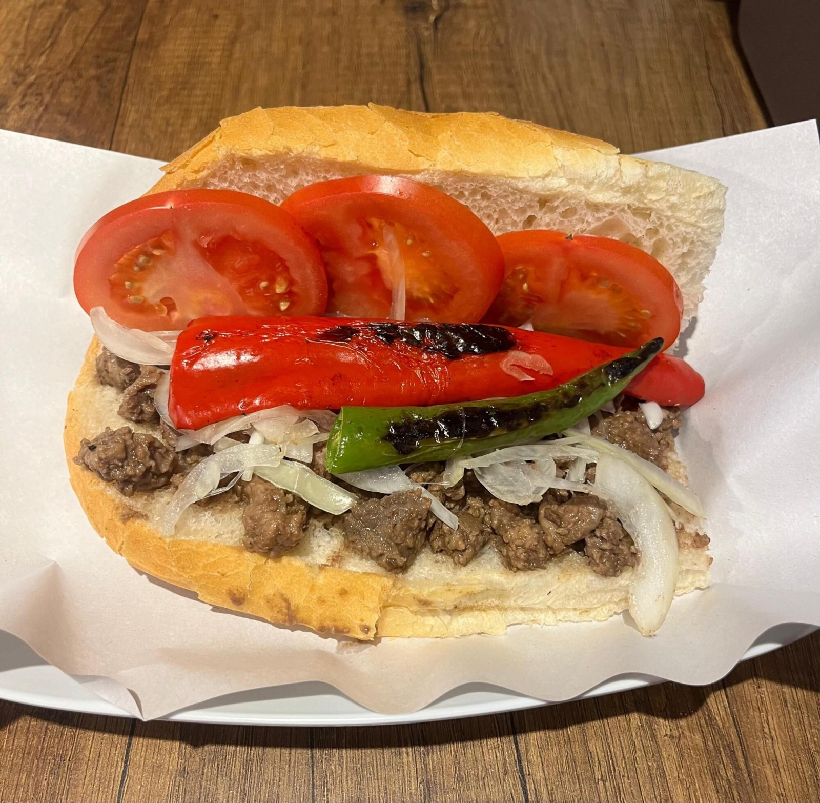 Yarım Ekmek Sacta Et kavurma