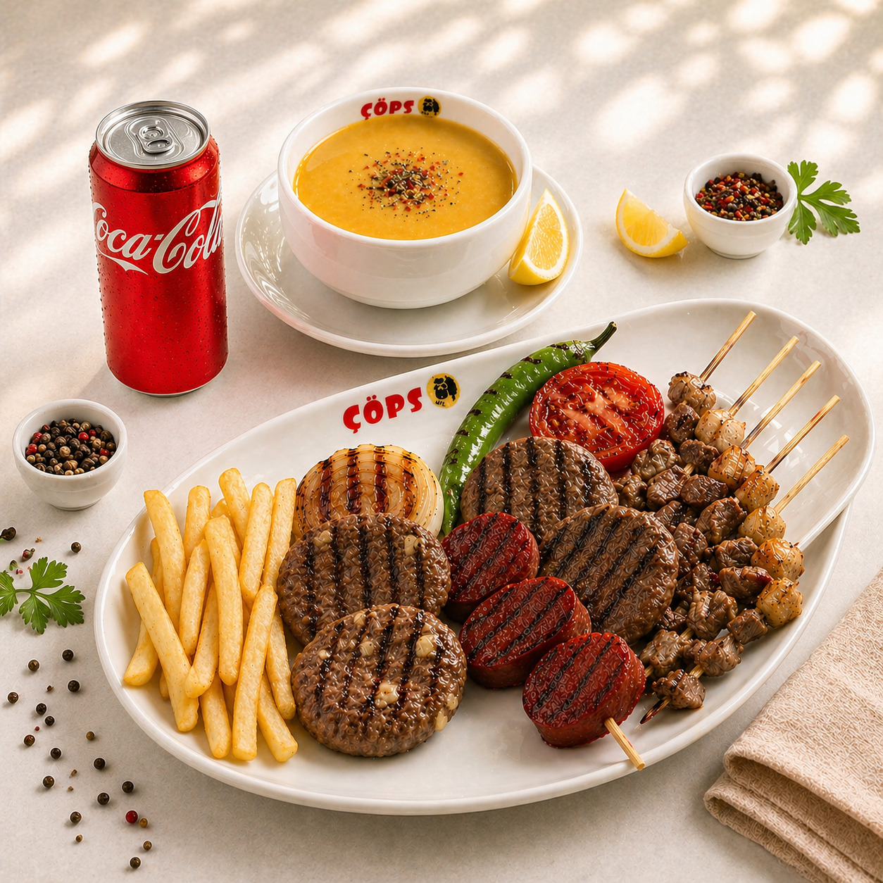 Fırsat Karışık Izgara Menü (Ana Yemek + Çorba + İçecek)