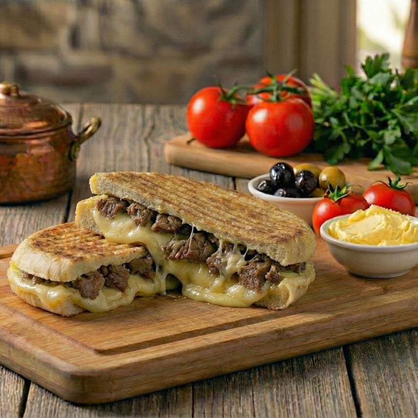 Kavurma Kaşarlı Bazlama