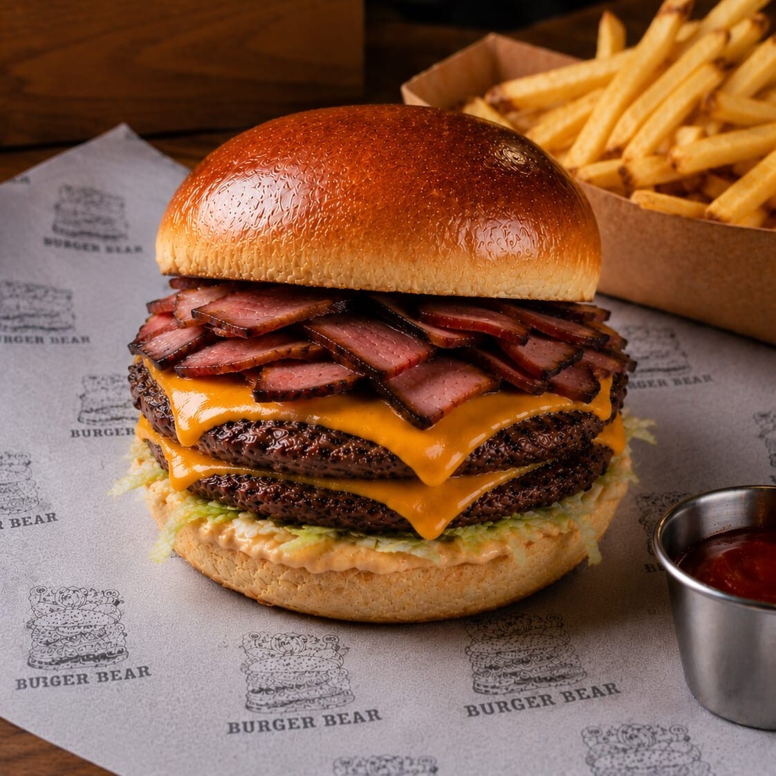 Double Kasap Burger+330 ml Coca Cola