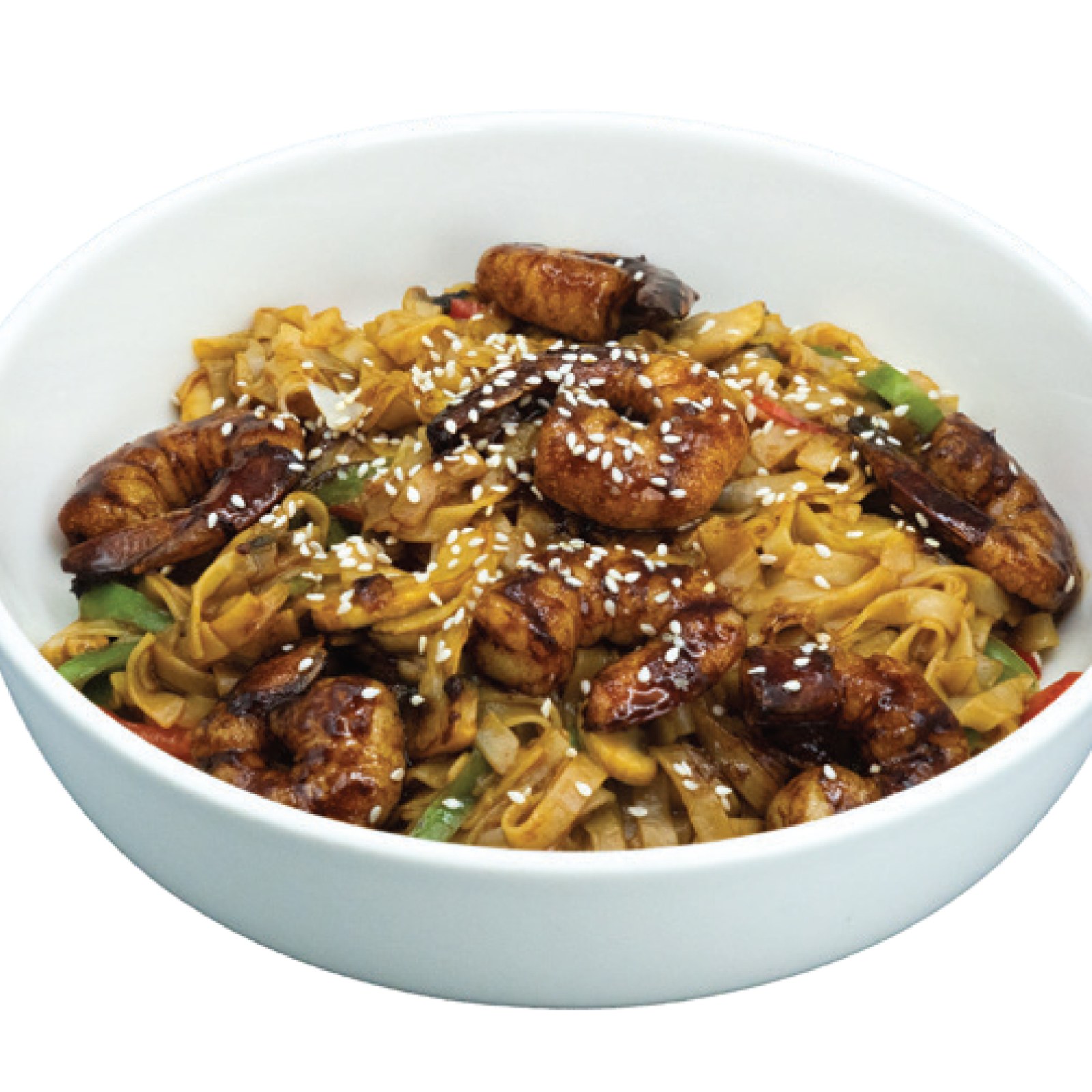 Asya Usulü Karidesli Singapur Noodle