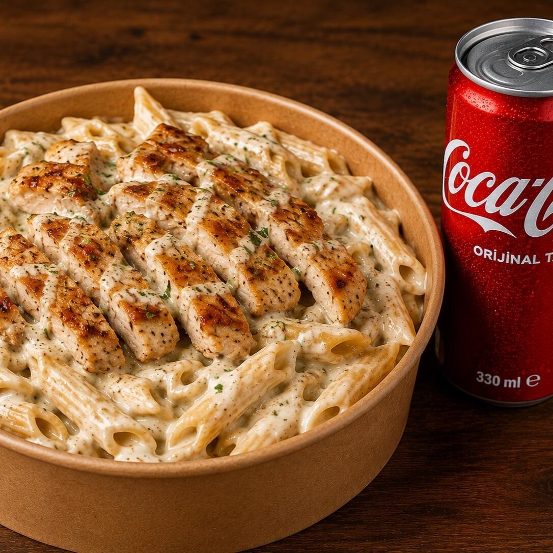 Kremalı Tavuklu Penne + İçecek