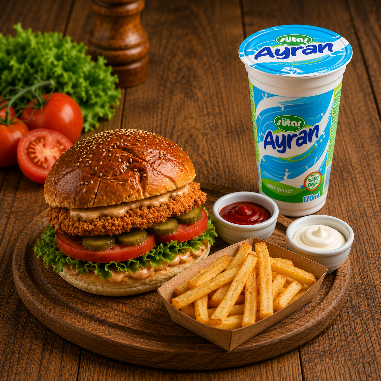 Rota Tavuk Burger Menü