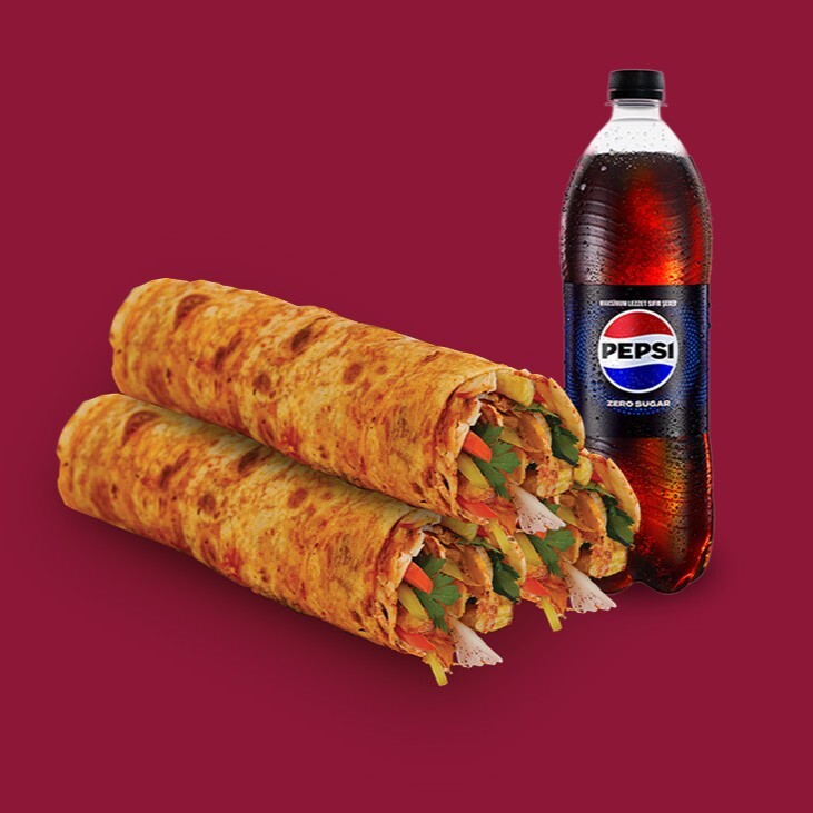3'lü Tavuk Döner Dürüm Menü