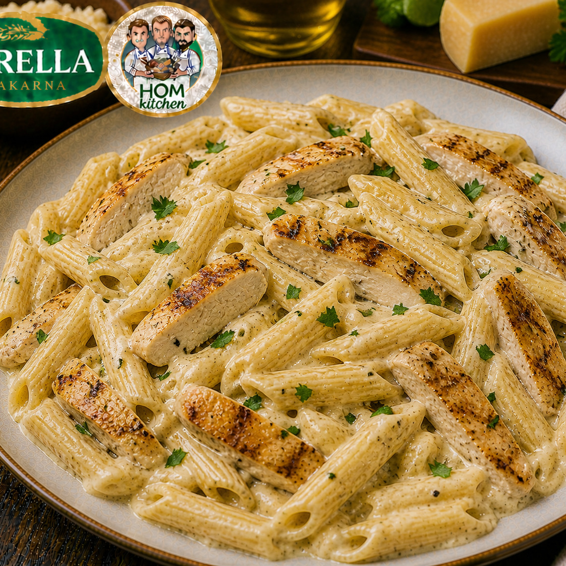 Izgara Tavuklu Kremalı Penne