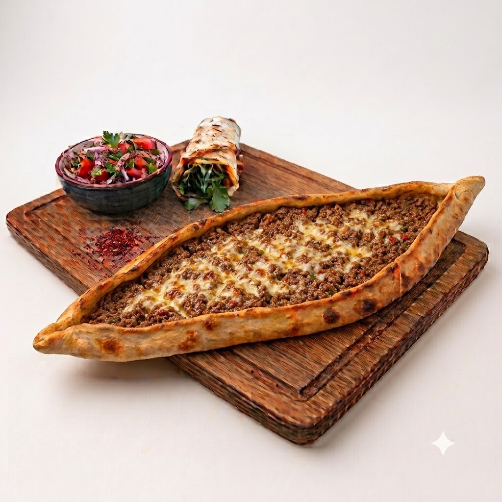 Kıymalı Kaşarlı Pide