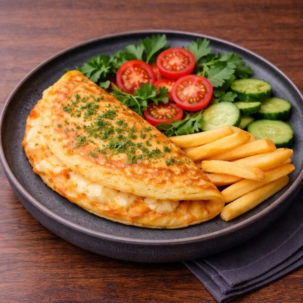 Kaşarlı Omlet (3 Yumurtalı)