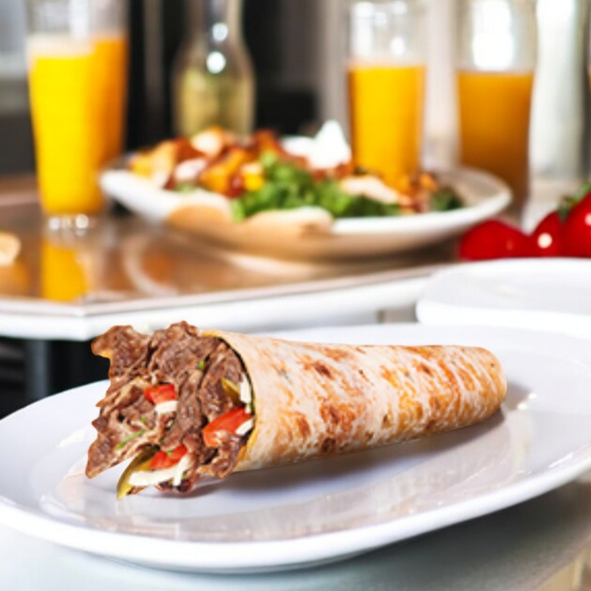 İskender Dürüm Türkiye 'de Tek Yoğurtlu ve Yağ Yakma Soslu Yaprak Döner VIP Yeni Lezzet