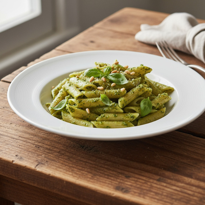 Pesto Soslu Fettuccine Alfredo