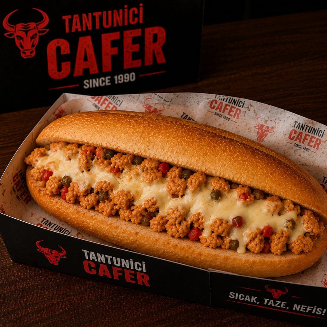 Kaşarlı Tavuk Tantuni Ekmek