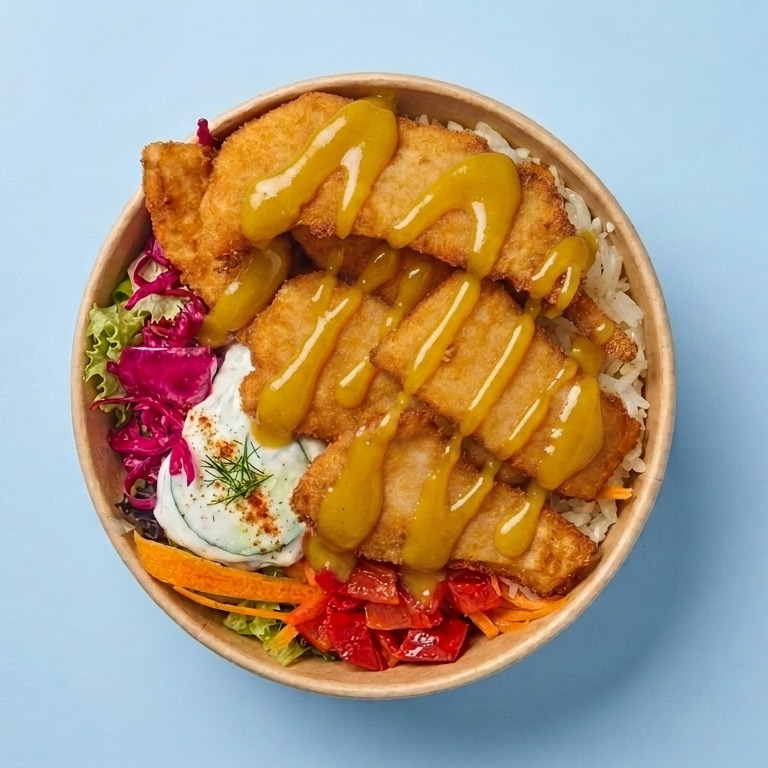 Ballı Hardal Soslu Crispy Pilav Bowl
