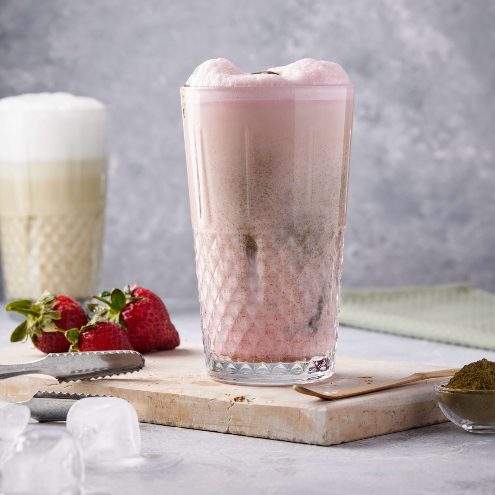 Iced Strawberry Matcha Latte