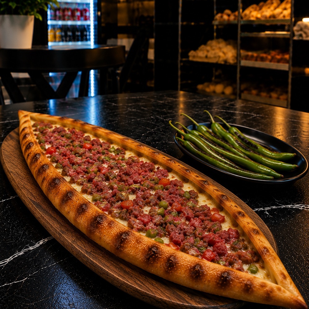 🤩40cm boyunda Kuşbaşılı bol etli pide