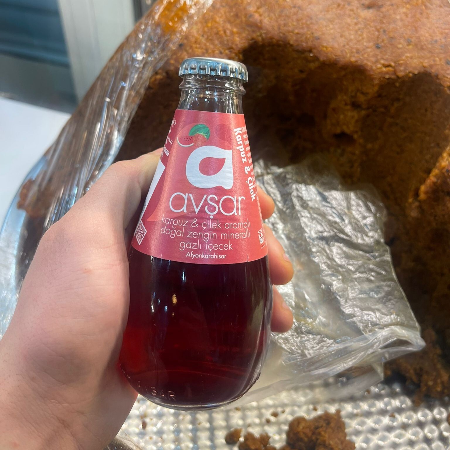 Avşar Çilekli Soda Cam Şişe