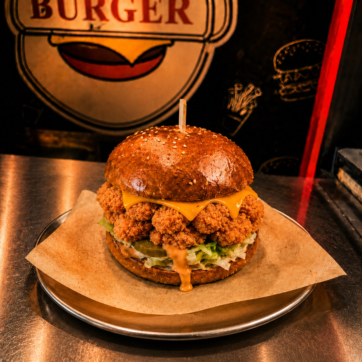 After Dinner Big Chicken Burger