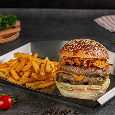 Double Burger Menü
