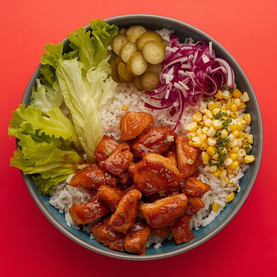 Barbekü Soslu Tavuklu Pilav Bowl