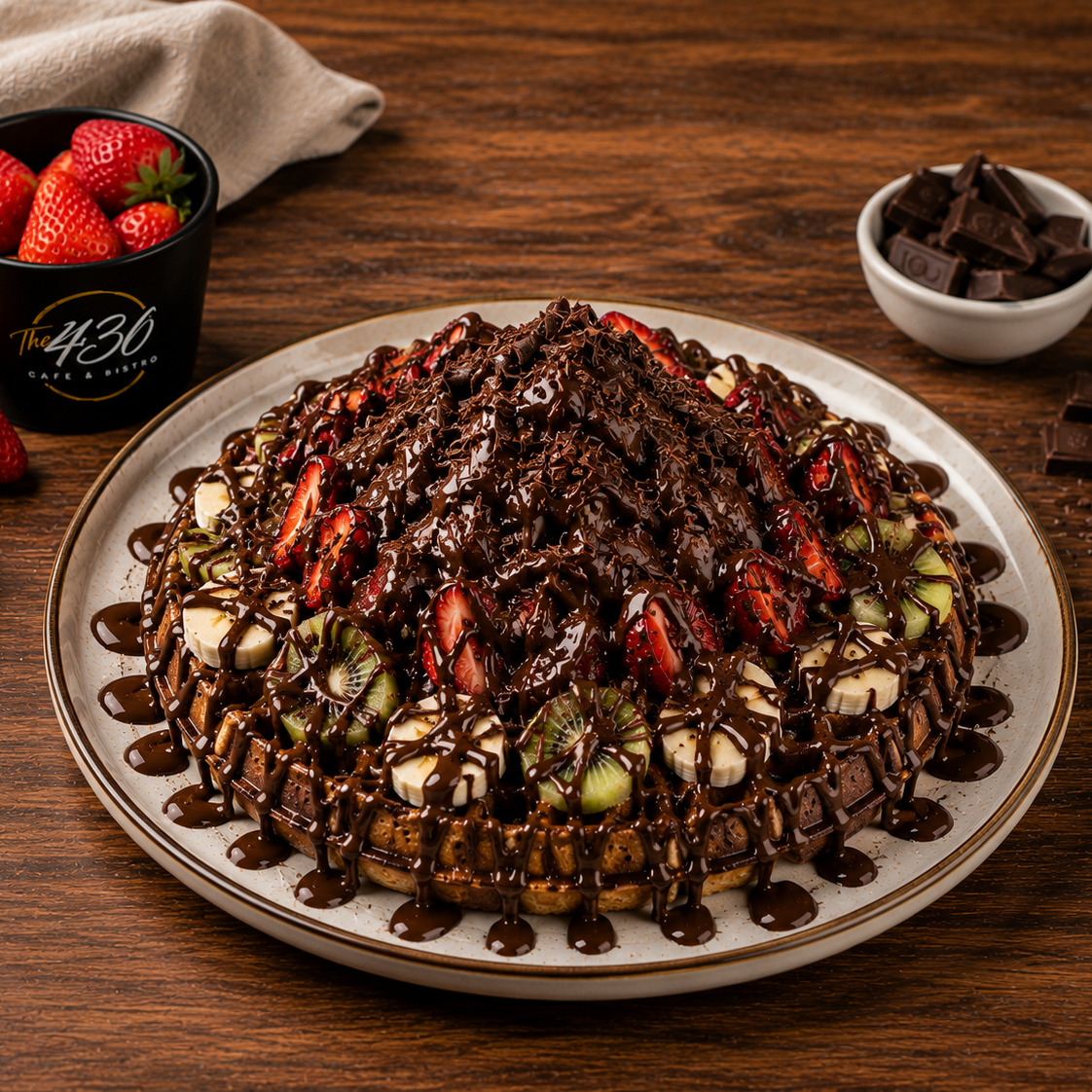 Bitter Çikolatalı Waffle