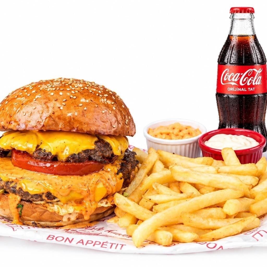 Double Burger Menü