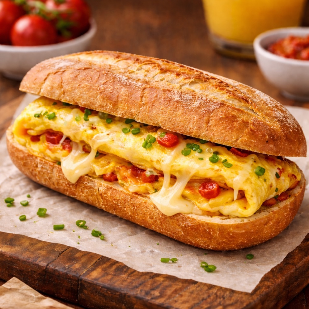 ⭐ Kaşarlı Omletli Sandviç