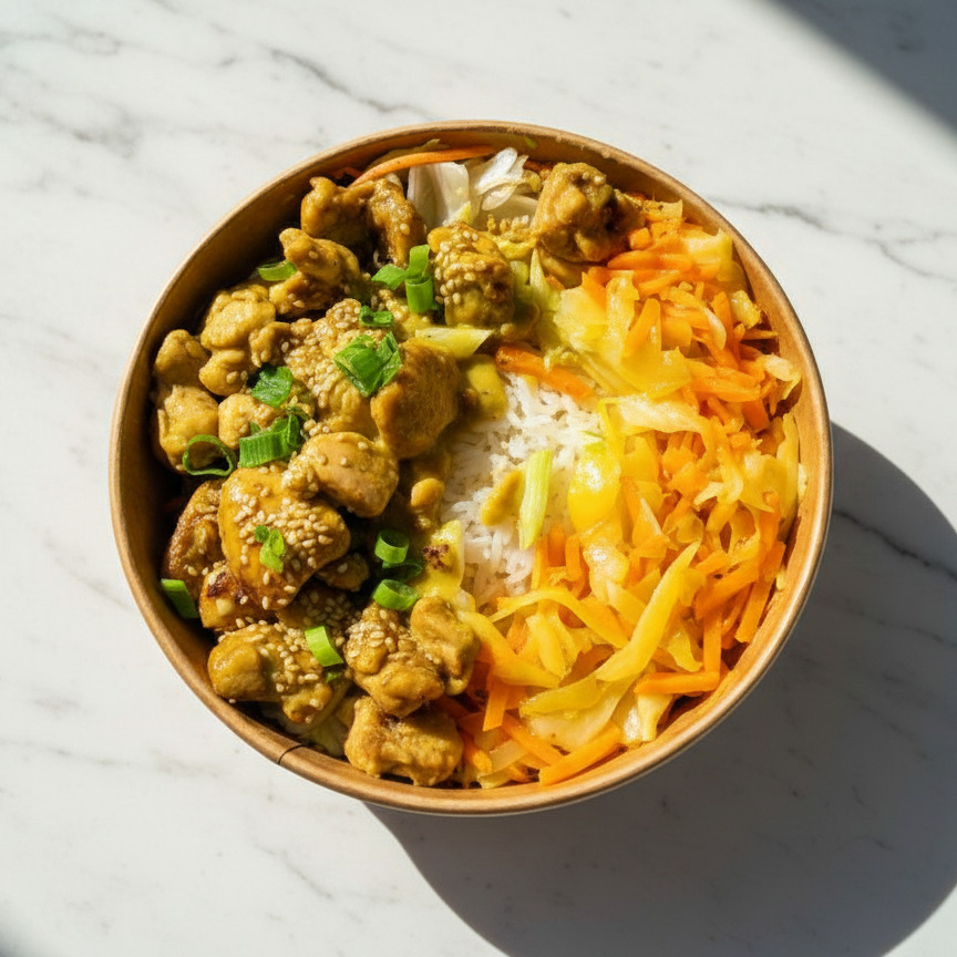 Köri Tavuklu Bowl