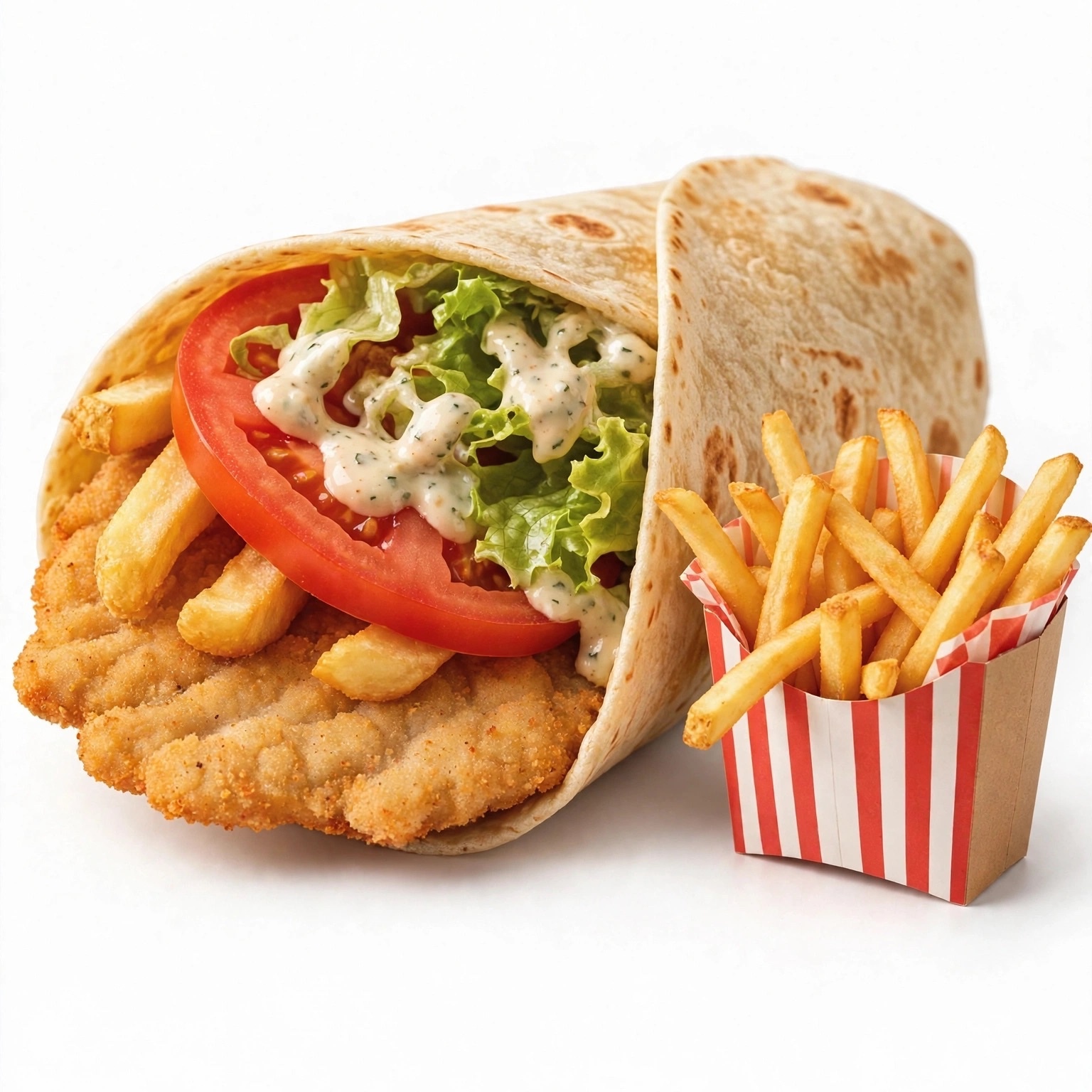 Tavuk Schnitzel Tortilla