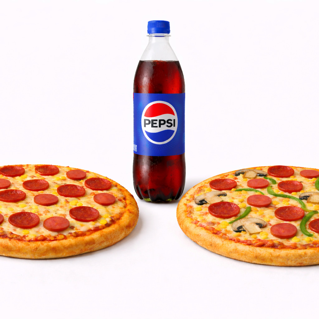 2 Orta Boy Pizza & İçecek Menü