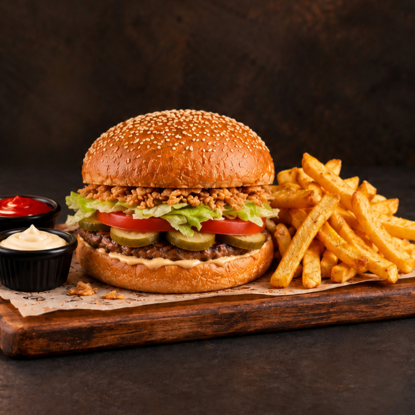 SüperBurger + Patates Kızartması