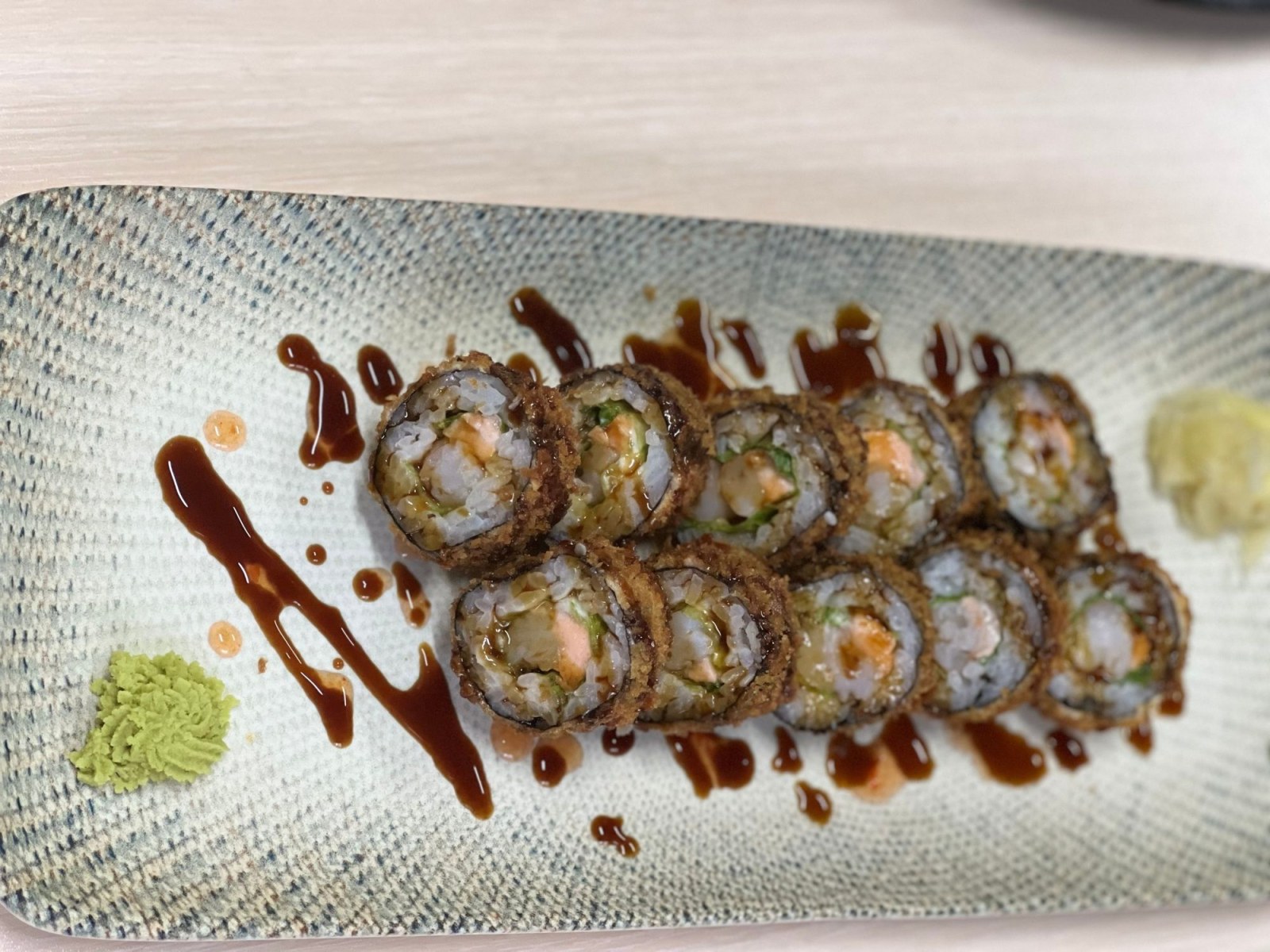 Shrimp Tempura Caesar Salmon Roll (10 Pcs.)