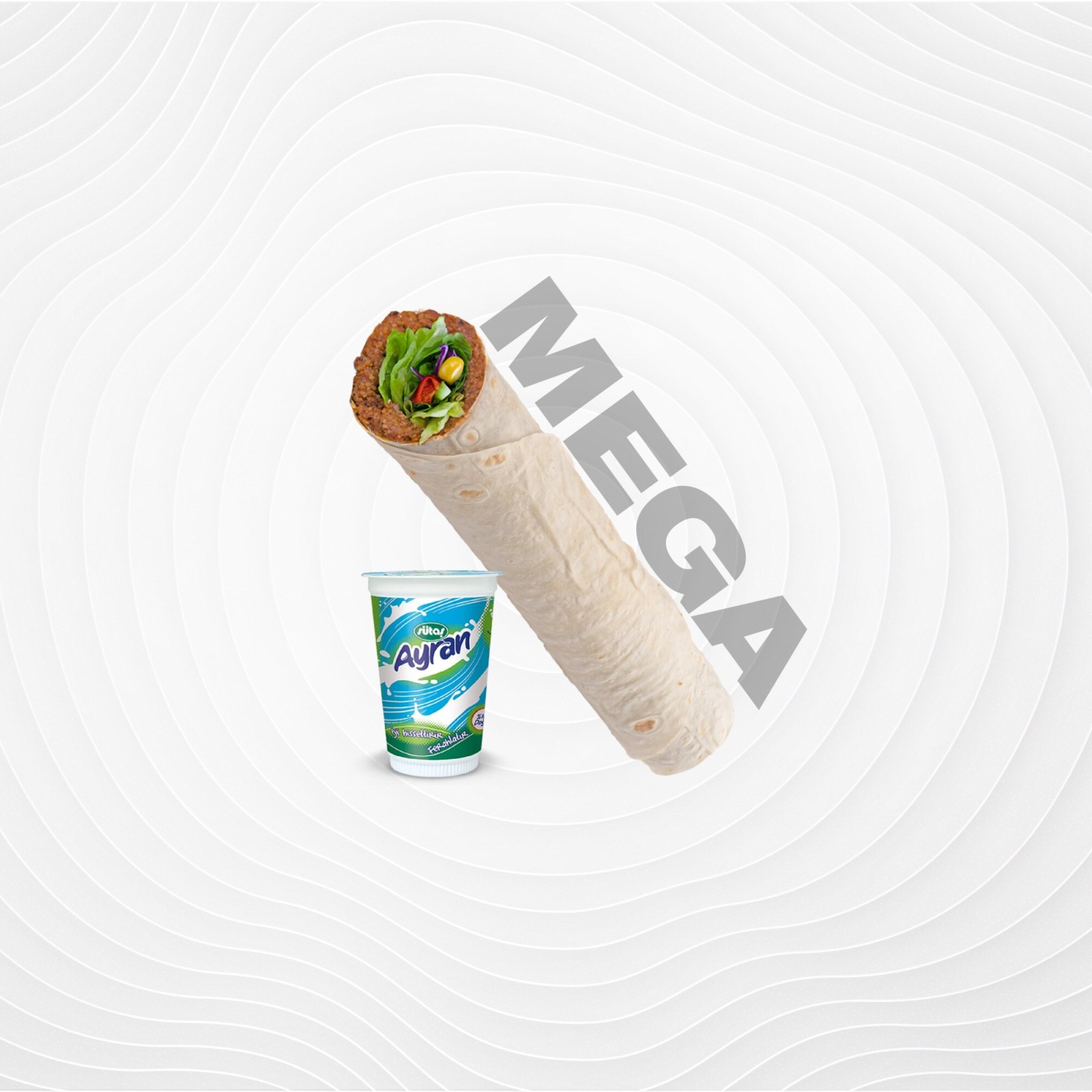 Mega Dürüm (140 gr) + Ayran Menü