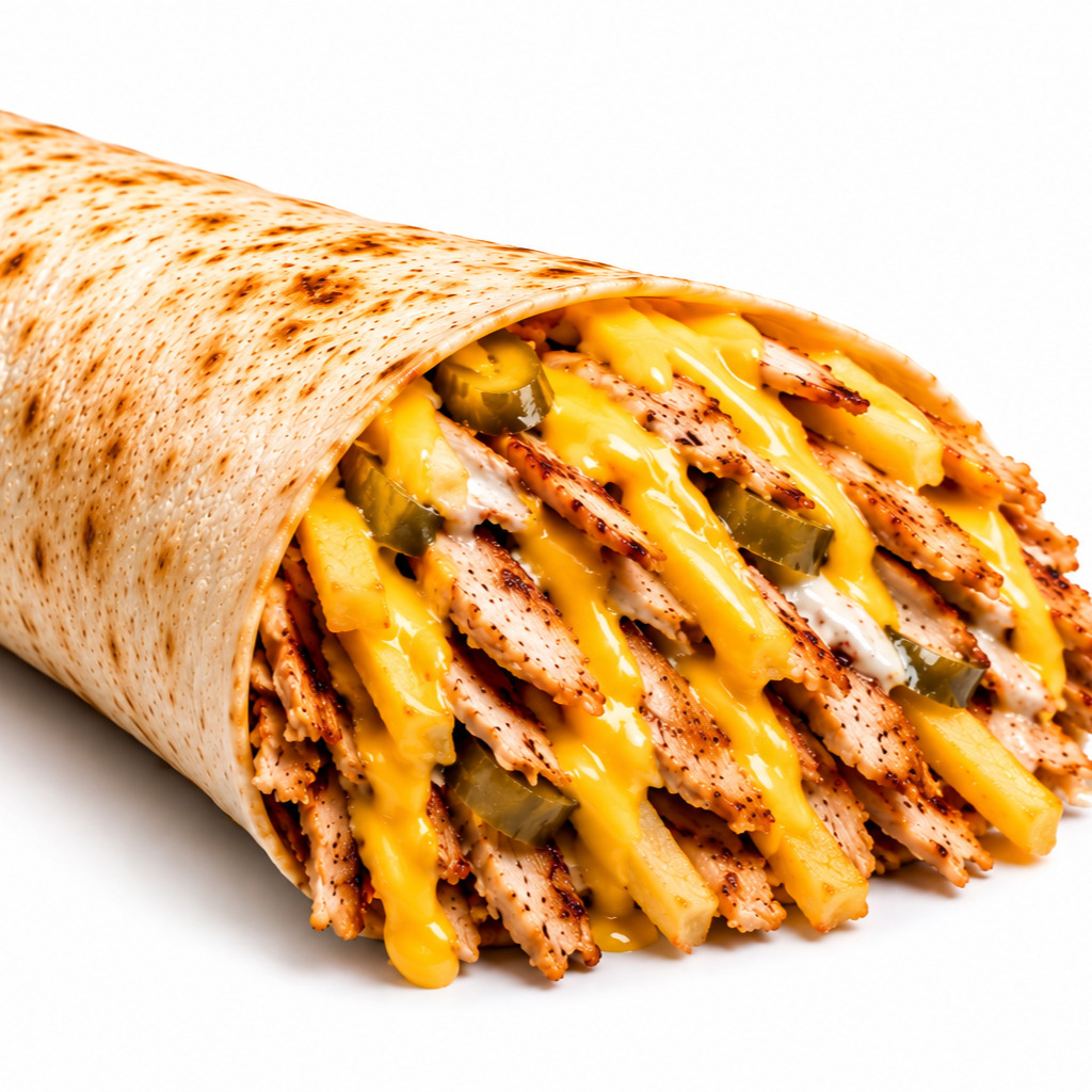 Cheddarlı Tavuk Döner Dürüm ( 80 Gr )