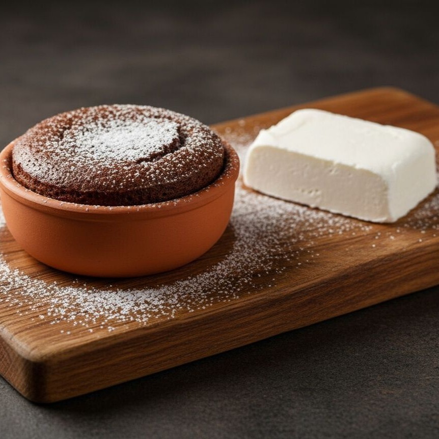 Güveçte Çikolatalı Dondurmalı Sufle