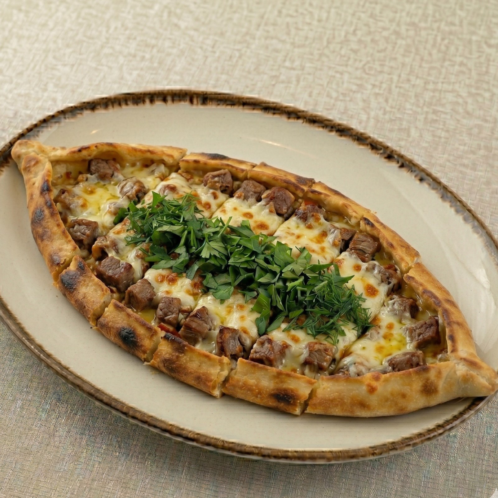 Kuşbaşılı Kaşarlı Pide