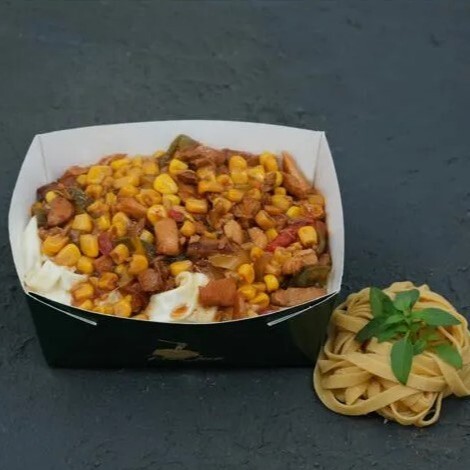 Barbekü Soslu Tavuklu Makarna